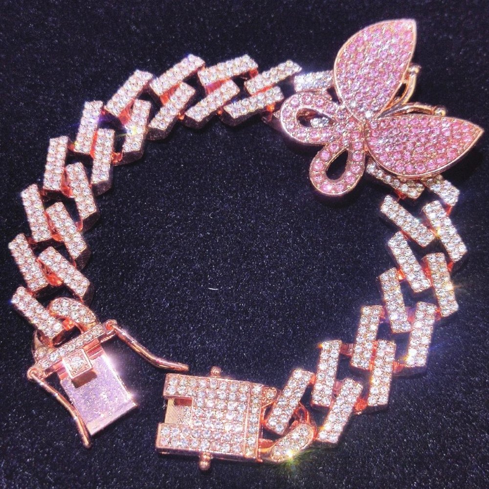 Butterfly Rhinestone Bracelet